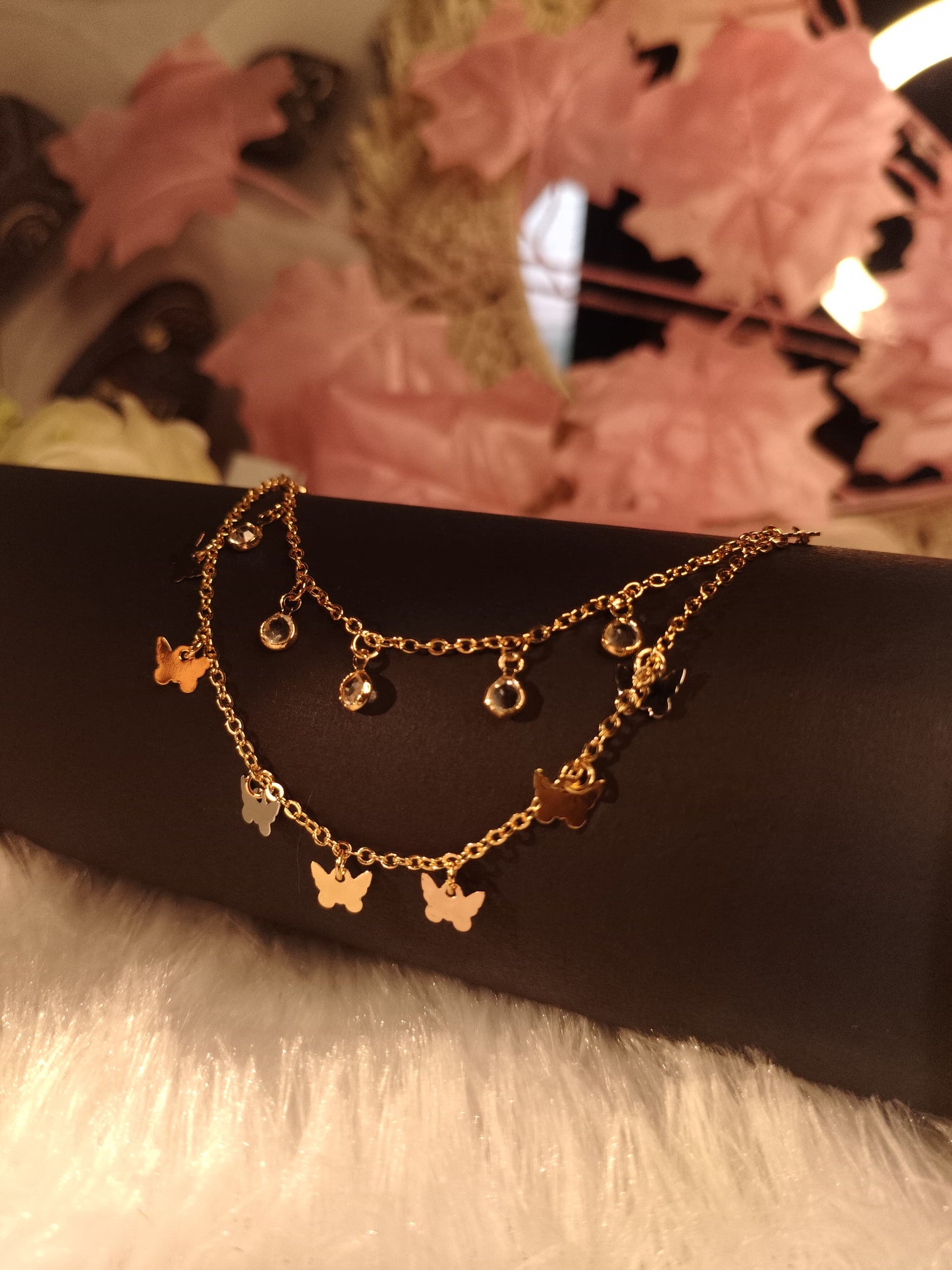 Golden Butterfly Dreams Layered Necklace – Grace in Every Flutter by Dilverse