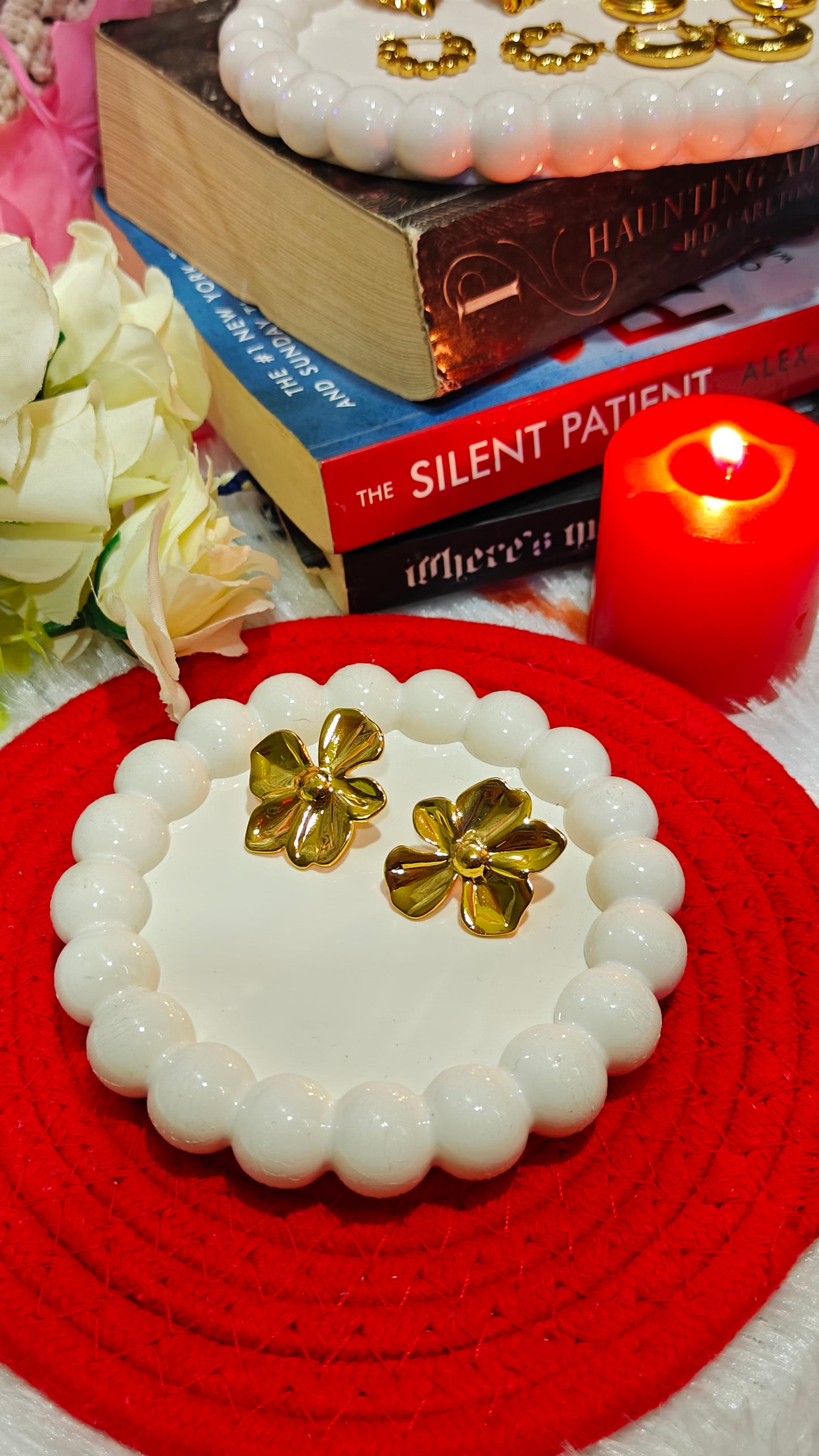 Blooming Gold Flower Stud Earrings β Grace in Every Petal πΈβ¨