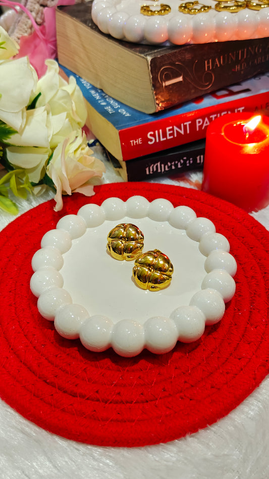 "Golden Embrace: Bold Vintage Studs to Ignite Your Story"