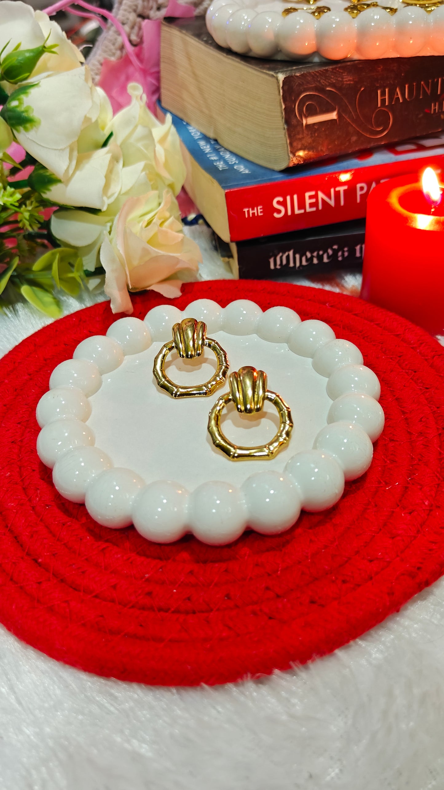 "Eternal Grace: Golden Muse Hoops for the Modern Goddess"