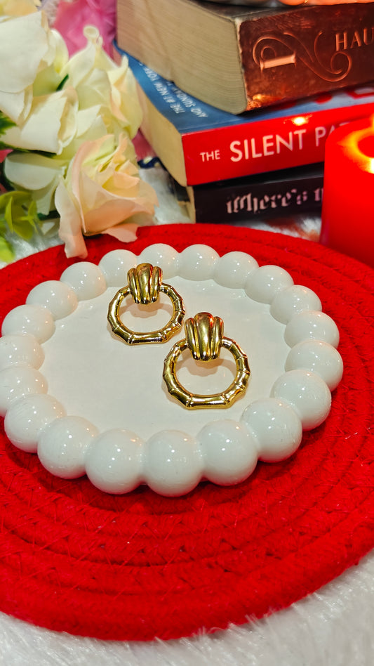 "Eternal Grace: Golden Muse Hoops for the Modern Goddess"