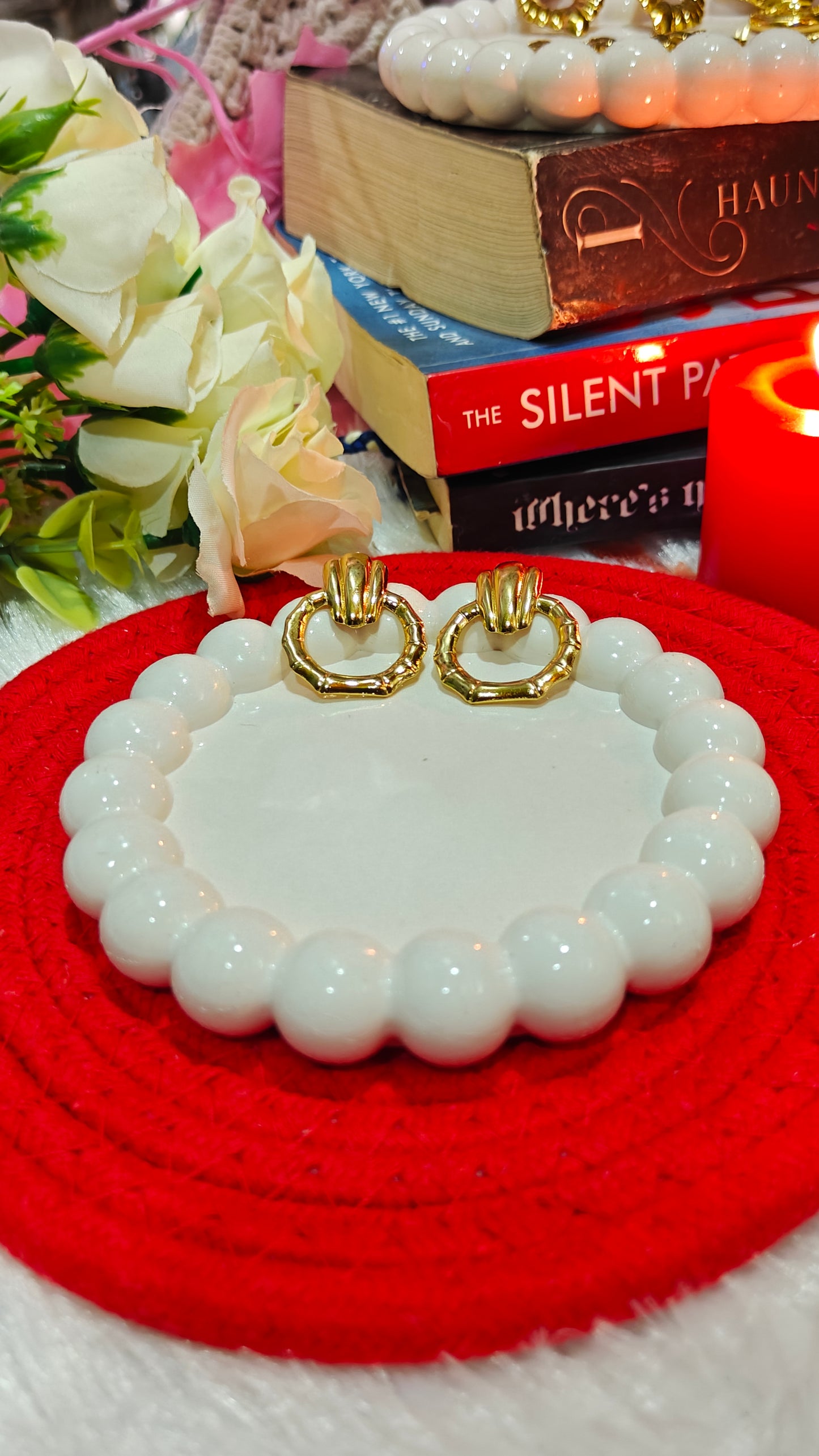 "Eternal Grace: Golden Muse Hoops for the Modern Goddess"
