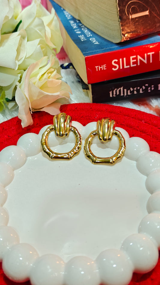 "Eternal Grace: Golden Muse Hoops for the Modern Goddess"