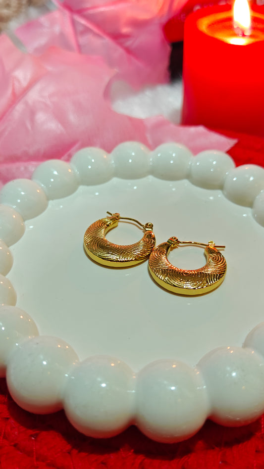 Golden Grace: Hoops That Speak Your Heart at Dilverse