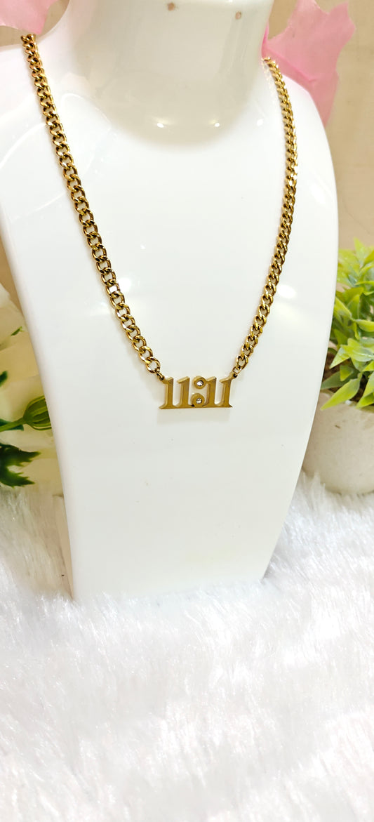 11-11 Angel Number Gold Necklace – A Symbol of New Beginnings by Dilverse