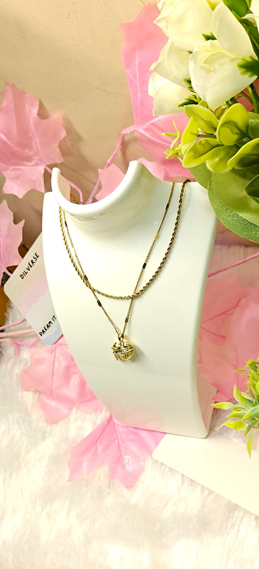 Golden Grace Layered Necklace by Dilverse