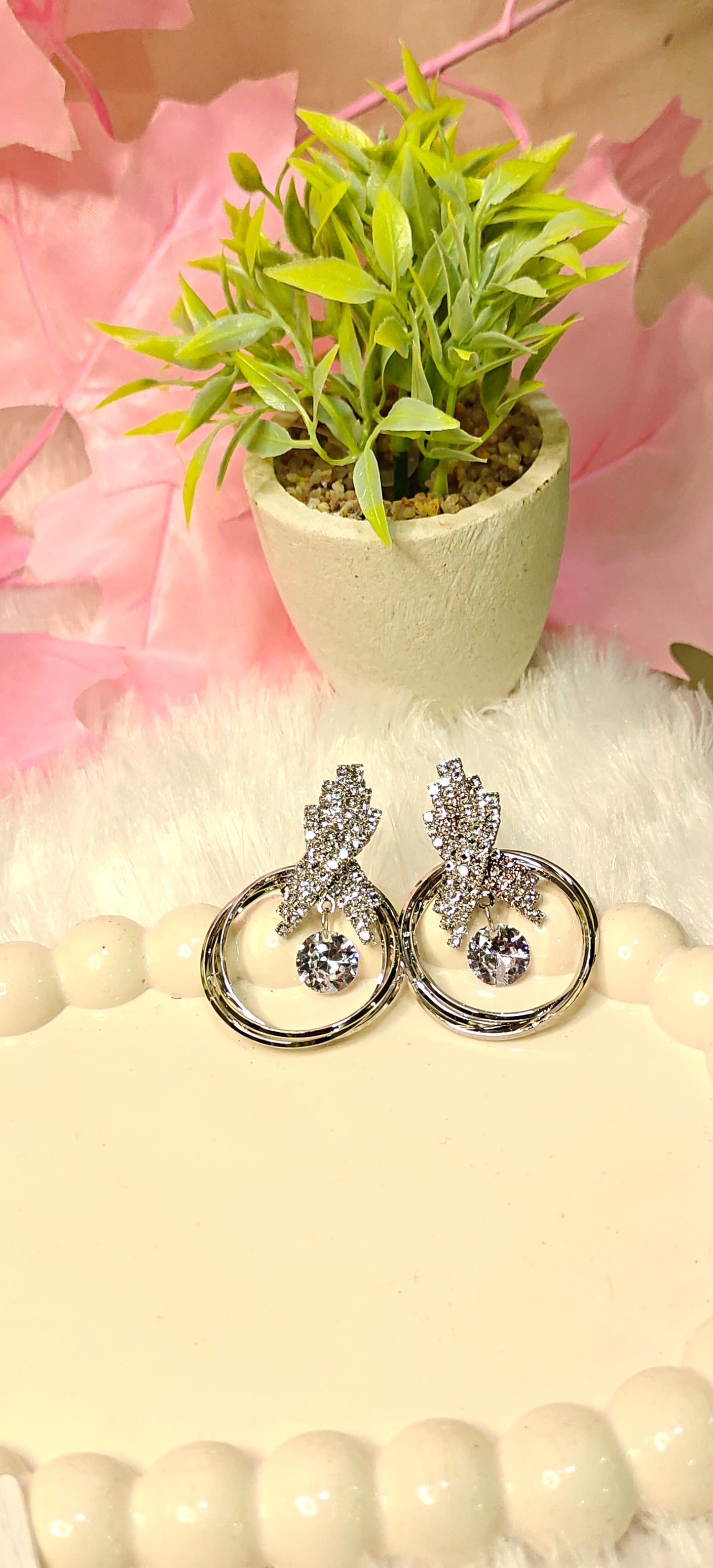 Dazzling Elegance - Crystal Hoop Earrings at Dilverse