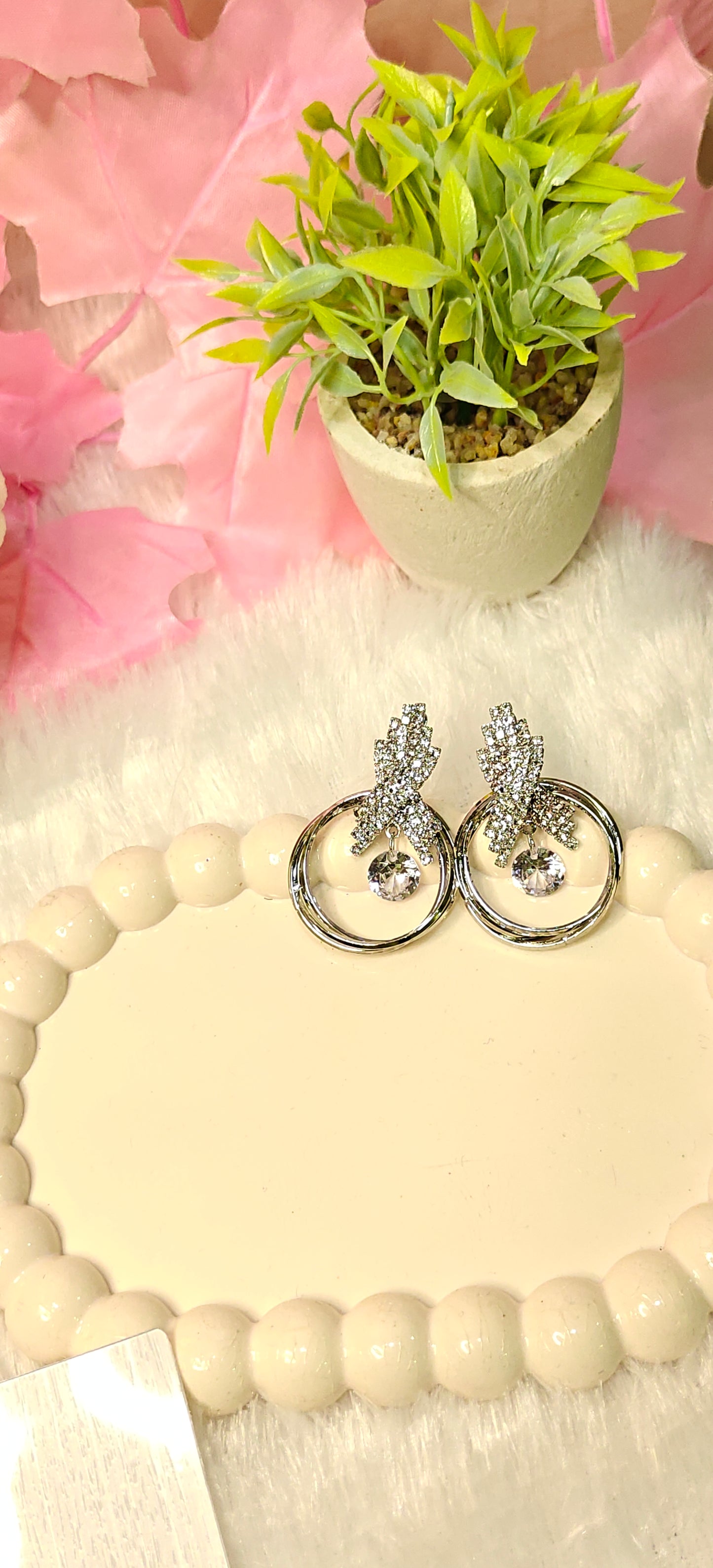 Dazzling Elegance - Crystal Hoop Earrings at Dilverse