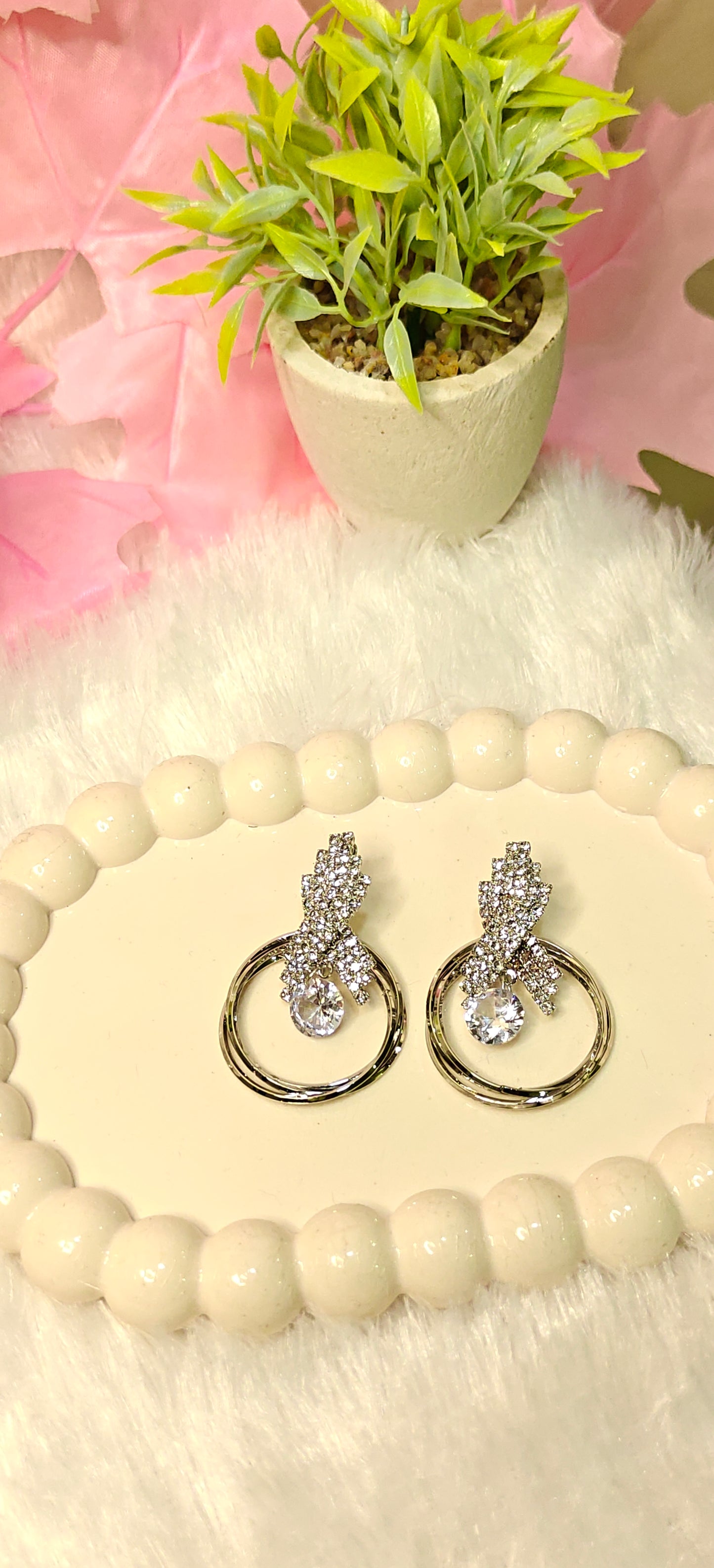 Dazzling Elegance - Crystal Hoop Earrings at Dilverse