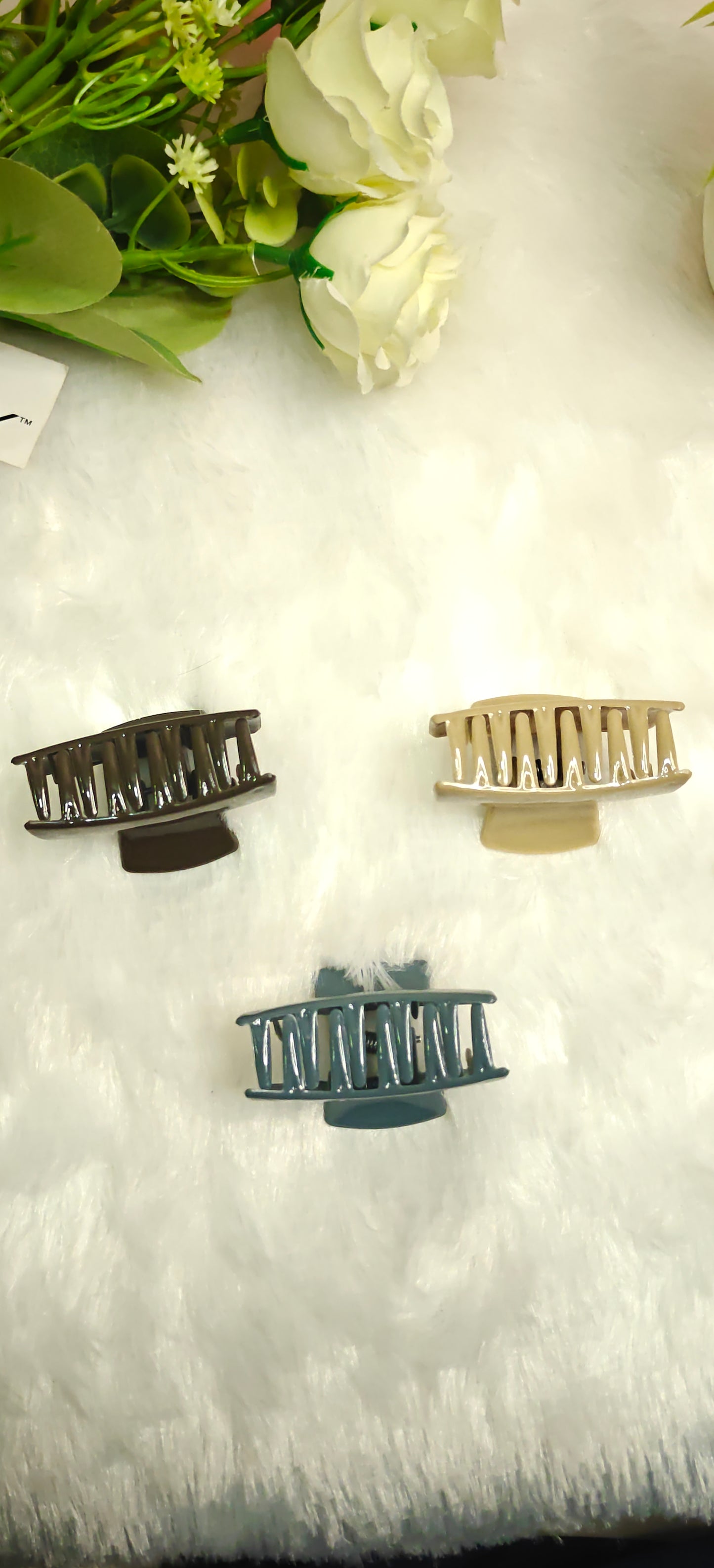 Minimalist Rectangle Hair Claw Clips – Set of 3